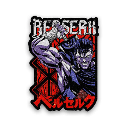 Berserks Glitter Sticker waterproof vinyl decal for laptop, bike, car & bottle