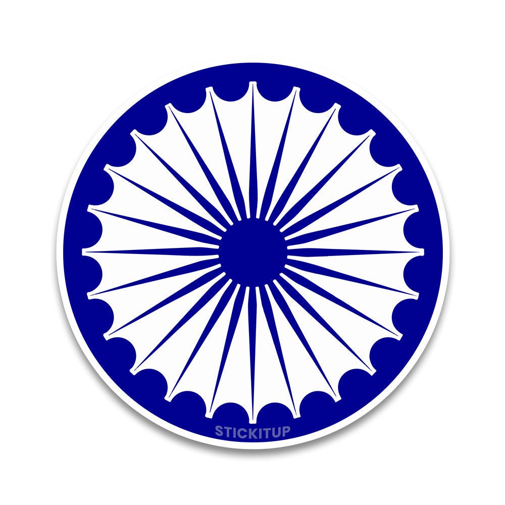 Bharat Chakra Bumper Sticker waterproof vinyl decal for laptop, bike, car & bottle