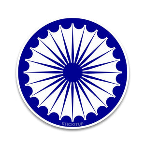 Bharat Chakra Bumper Sticker waterproof vinyl decal for laptop, bike, car & bottle
