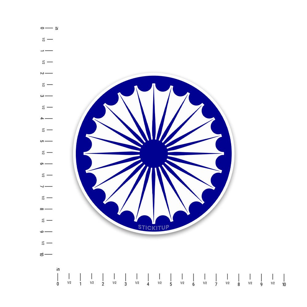 Bharat Chakra Bumper Sticker waterproof vinyl decal for laptop, bike, car & bottle