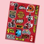 Bike Mini Sticker Sheet waterproof vinyl decal for laptop, bike, car & bottle