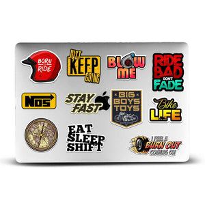 Bike Sticker Pack [50 sticker] waterproof vinyl decal for laptop, bike, car & bottle
