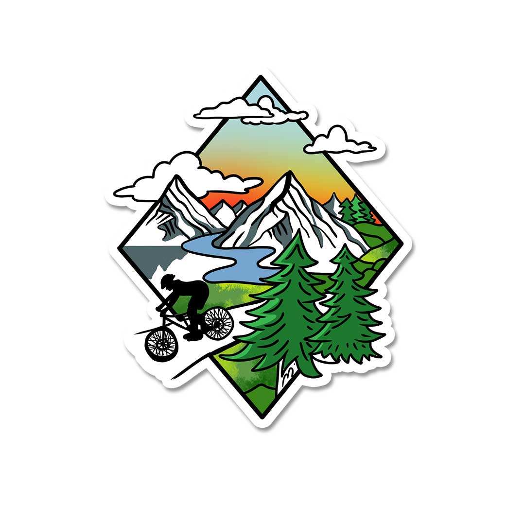 Biker In Wild Sticker - STICK IT UP
