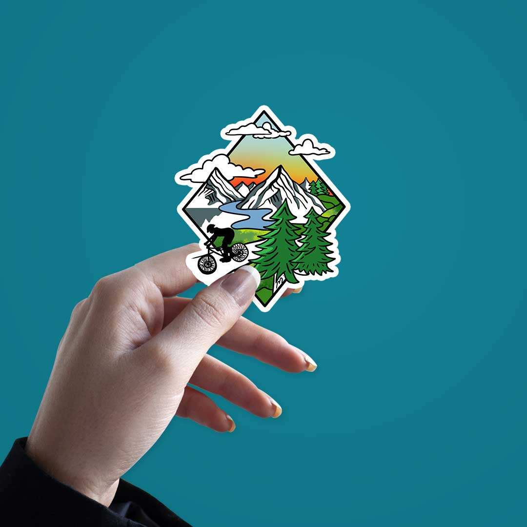 Biker In Wild Sticker - STICK IT UP