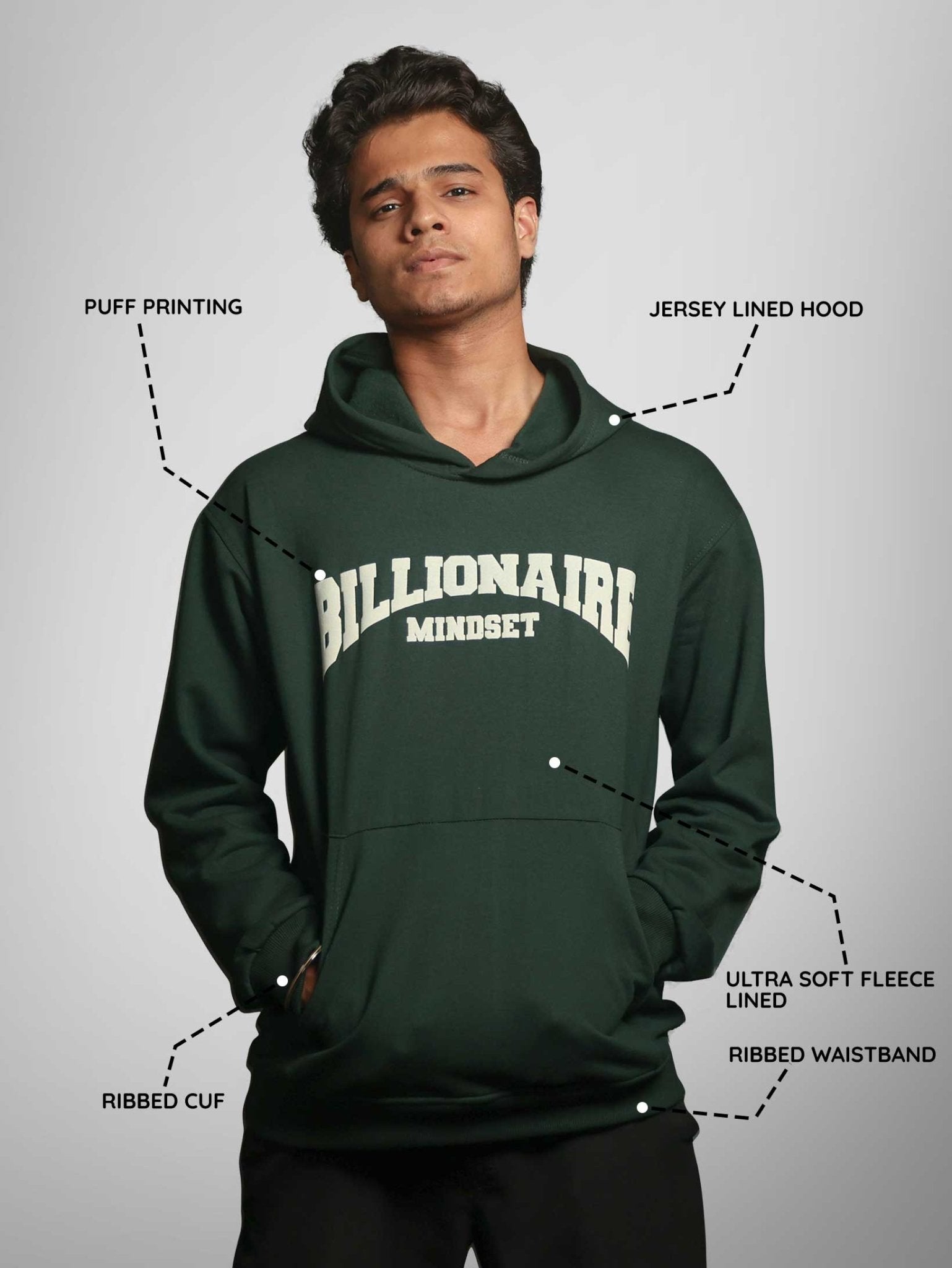 BILLIONAIRE MINDSET HOODIE - Premium oversized clothing by STICK IT UP