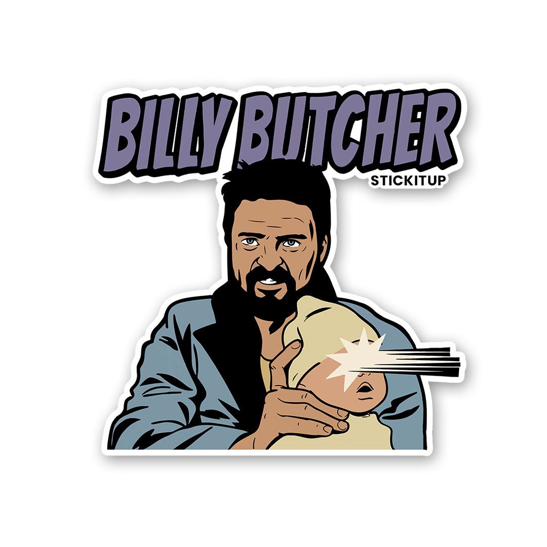Billy Butcher Sticker waterproof vinyl decal for laptop, bike, car & bottle