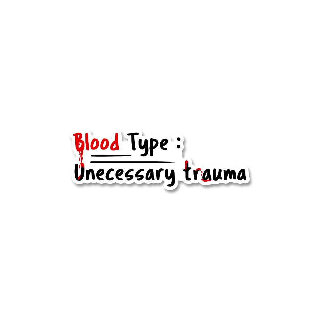 Blood Type Sticker waterproof vinyl decal for laptop, bike, car & bottle