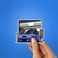 Blue Car Sticker waterproof vinyl decal for laptop, bike, car & bottle