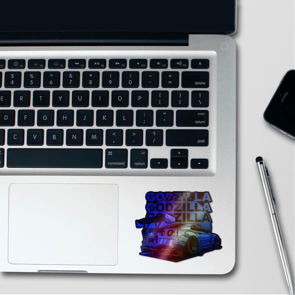 Blue Kaiju Rampage Holographic Stickers - Holographic stickers | STICK IT UP