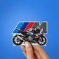 Blue Red Sportbike Glitter Sticker - Glitter Stickers | STICK IT UP