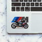 Blue Red Sportbike Glitter Sticker - Glitter Stickers | STICK IT UP