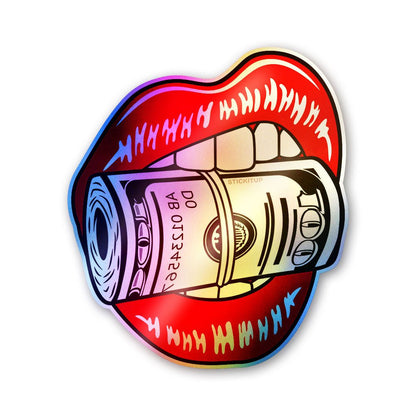 Bold Lips Holographic Stickers - Holographic stickers | STICK IT UP