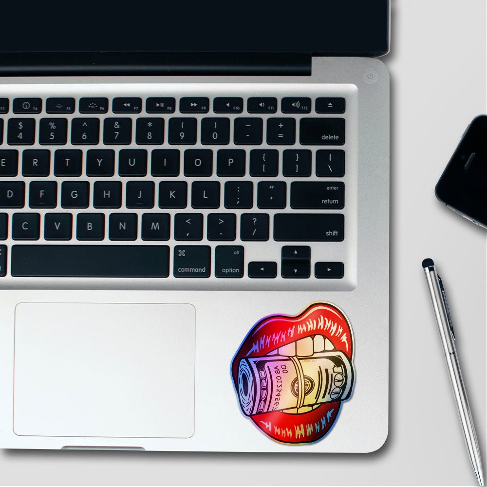 Bold Lips Holographic Stickers - Holographic stickers | STICK IT UP