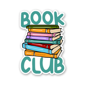 Book Club Sticker waterproof vinyl decal for laptop, bike, car & bottle