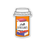 Book Is Anti Depressants Sticker waterproof vinyl decal for laptop, bike, car & bottle