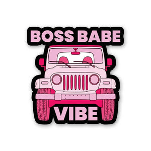 Boss Babe Vibe Sticker waterproof vinyl decal for laptop, bike, car & bottle