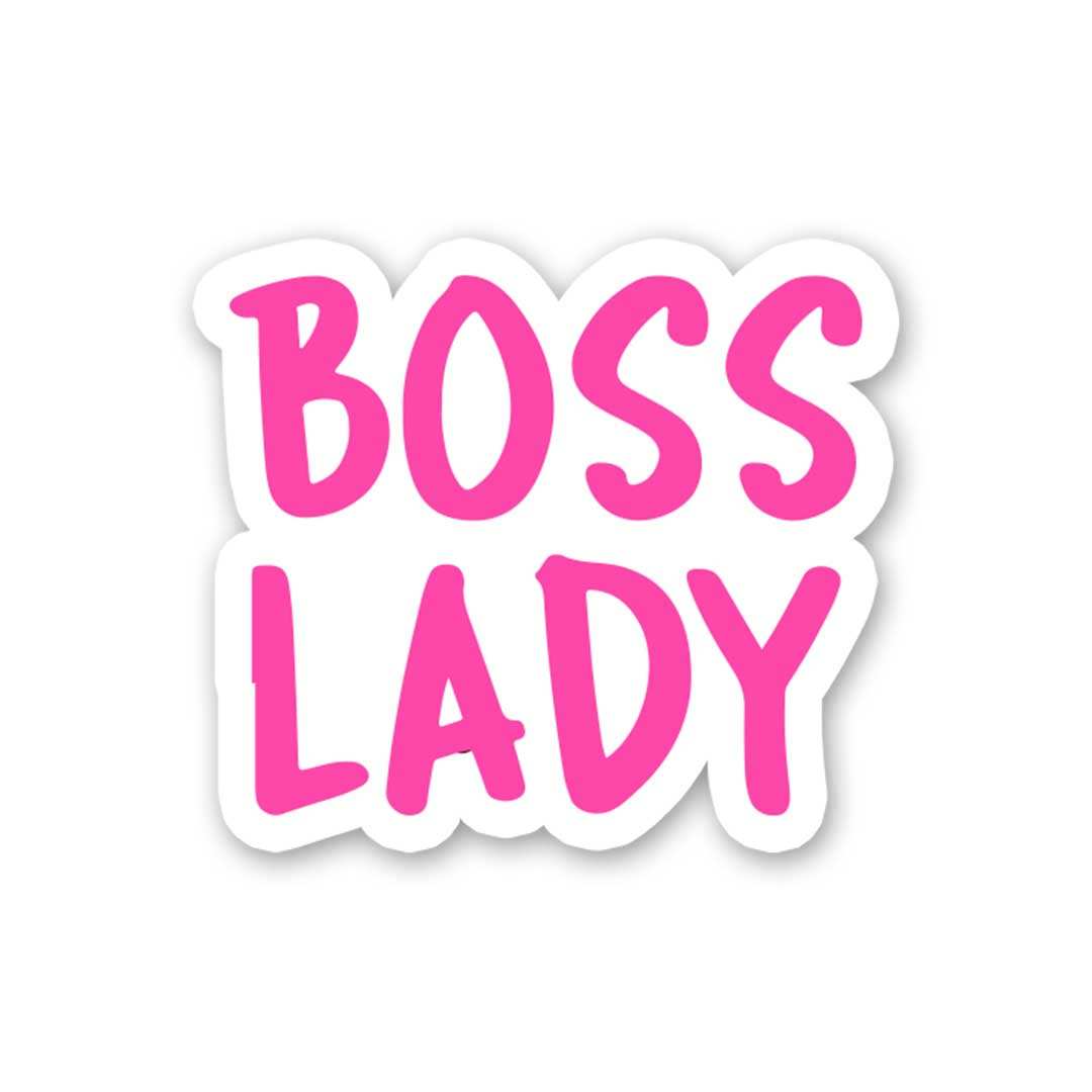 Boss Lady Sticker waterproof vinyl decal for laptop, bike, car & bottle