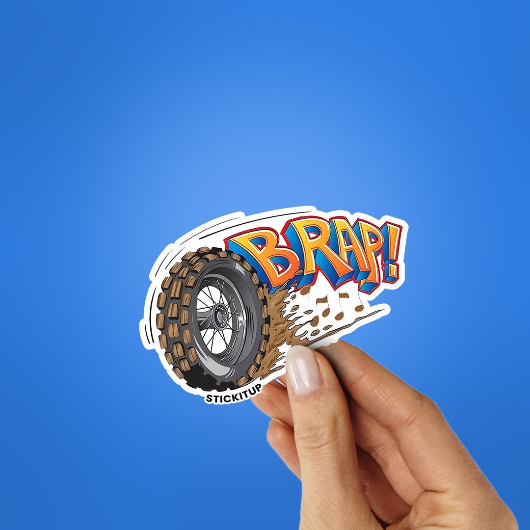 BRAP Sticker waterproof vinyl decal for laptop, bike, car & bottle