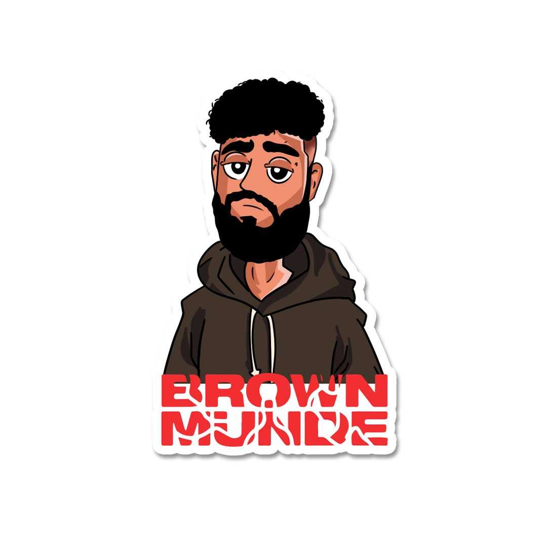 Brown Munde Sticker - STICK IT UP