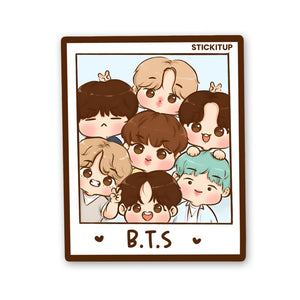 BTS Frame Sticker waterproof vinyl decal for laptop, bike, car & bottle