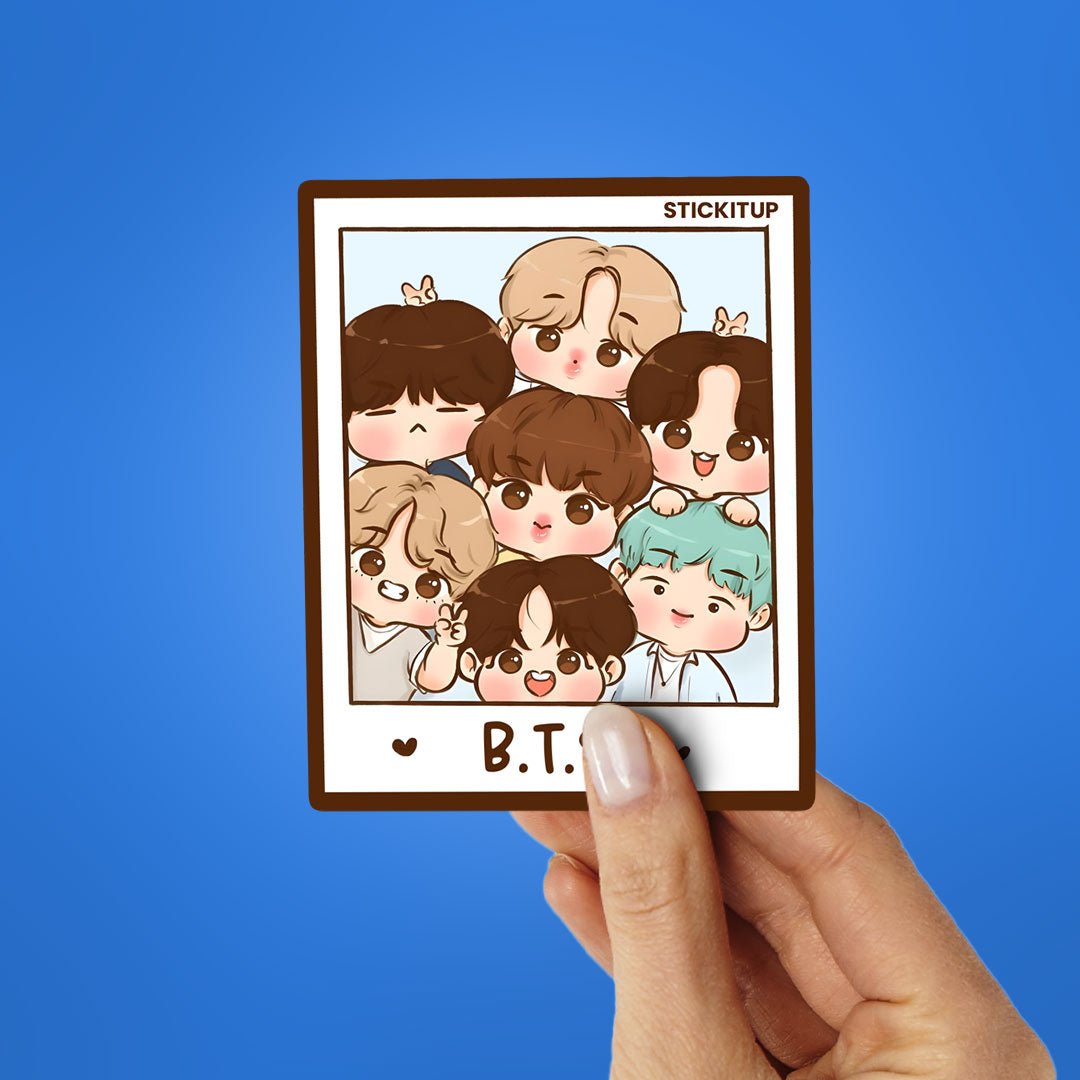 BTS Frame Sticker waterproof vinyl decal for laptop, bike, car & bottle