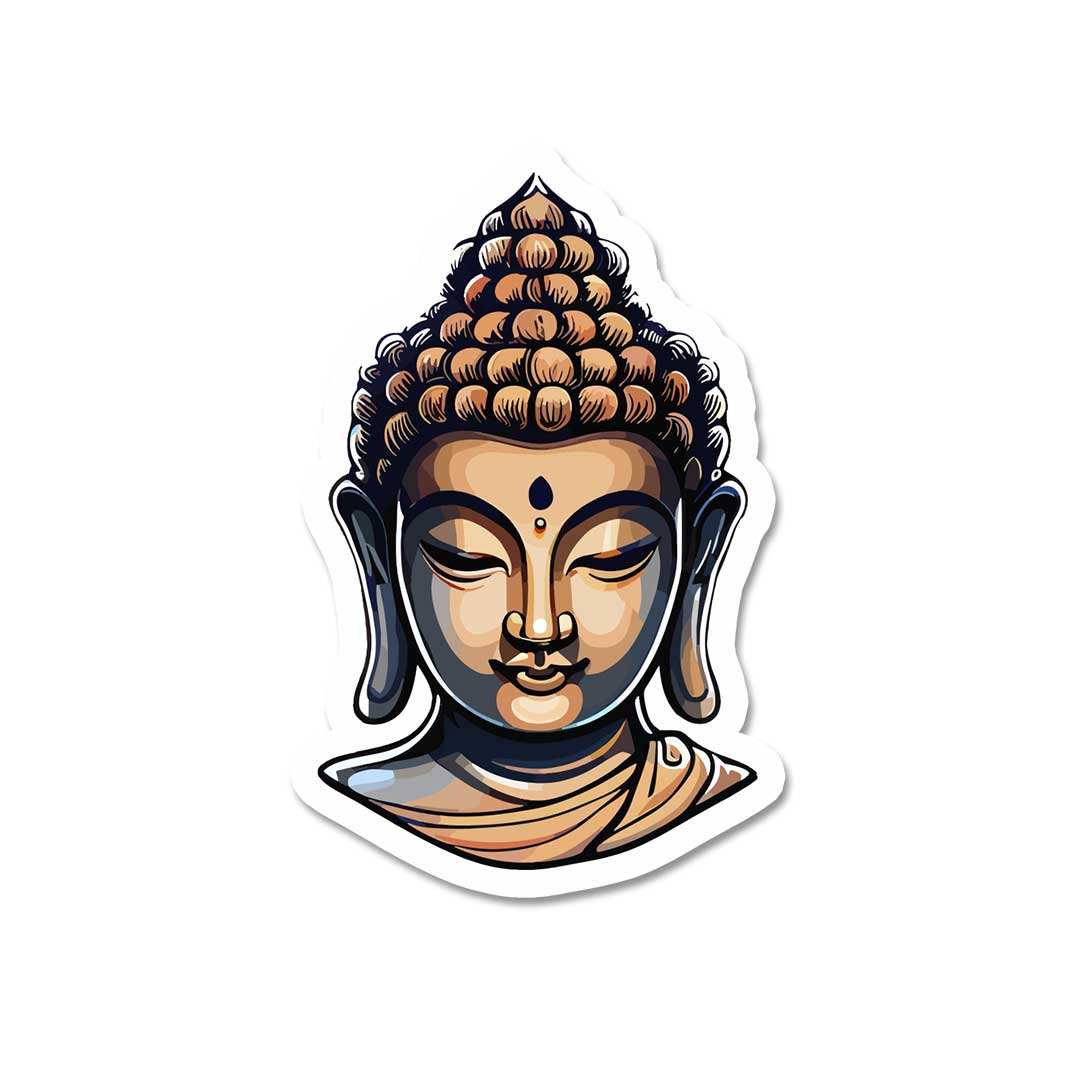 Buddha Sticker waterproof vinyl decal for laptop, bike, car & bottle