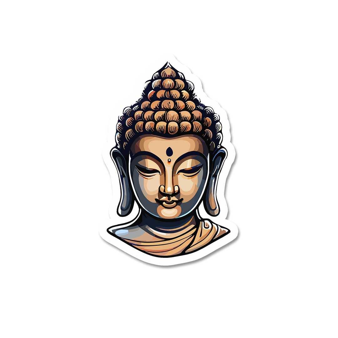 Buddha Sticker waterproof vinyl decal for laptop, bike, car & bottle