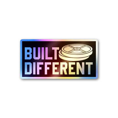 Build Different Holographic Sticker waterproof vinyl decal for laptop, bike, car & bottle