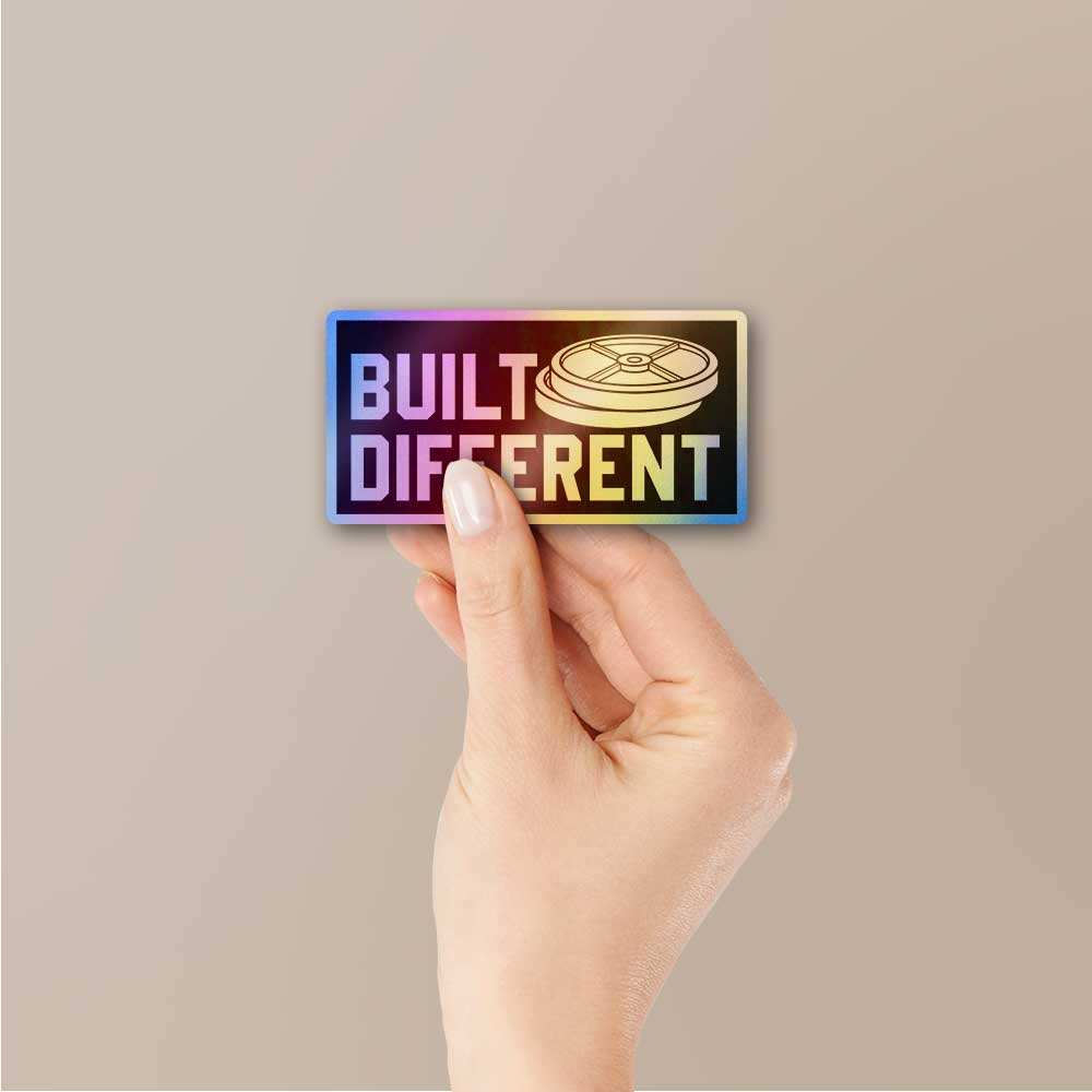 Build Different Holographic Sticker waterproof vinyl decal for laptop, bike, car & bottle