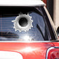Bullet Hole Bumper Sticker waterproof vinyl decal for laptop, bike, car & bottle