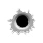 Bullet Hole Bumper Sticker waterproof vinyl decal for laptop, bike, car & bottle