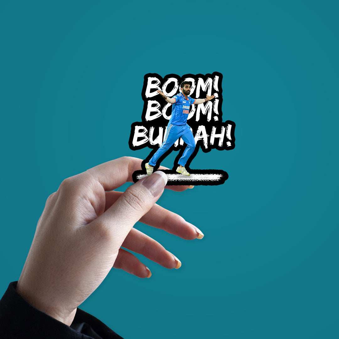 Bumrah Sticker waterproof vinyl decal for laptop, bike, car & bottle