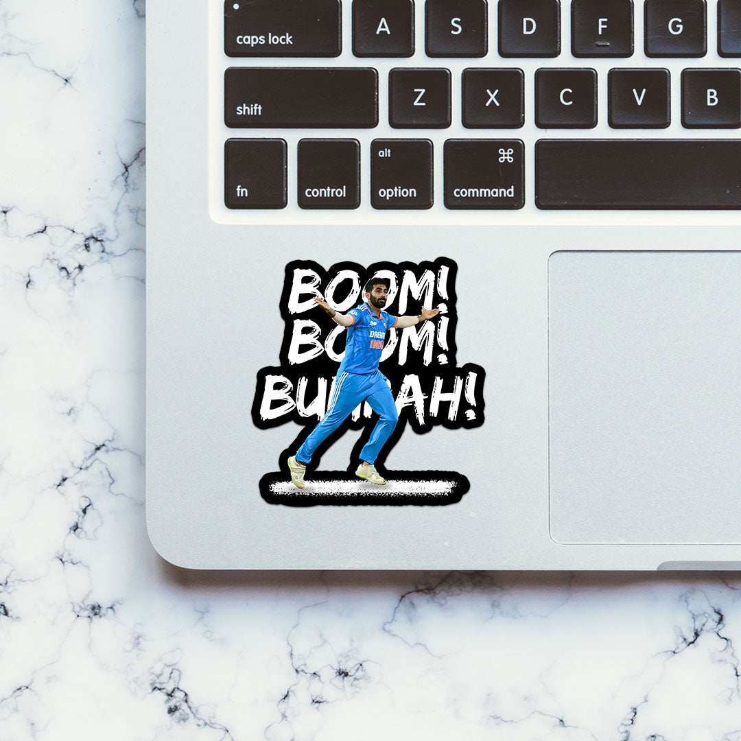 Bumrah Sticker waterproof vinyl decal for laptop, bike, car & bottle