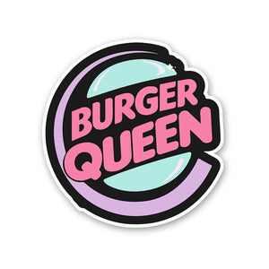 Burger Queen Sticker waterproof vinyl decal for laptop, bike, car & bottle