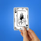 BURN CARD QUEEN Sticker waterproof vinyl decal for laptop, bike, car & bottle