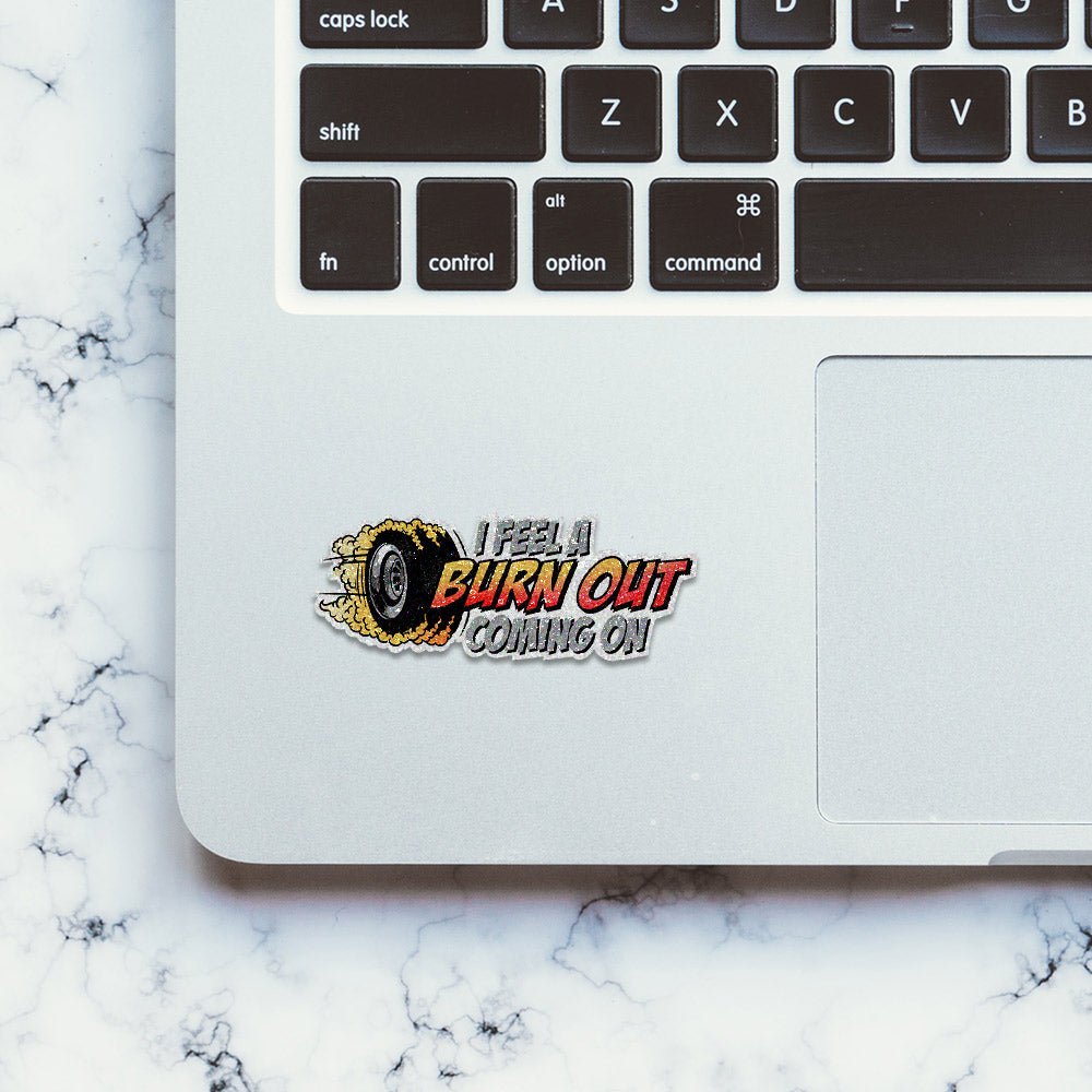 Burn Out Glitter Sticker waterproof vinyl decal for laptop, bike, car & bottle