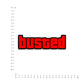 BUSTED Bumper Sticker waterproof vinyl decal for laptop, bike, car & bottle