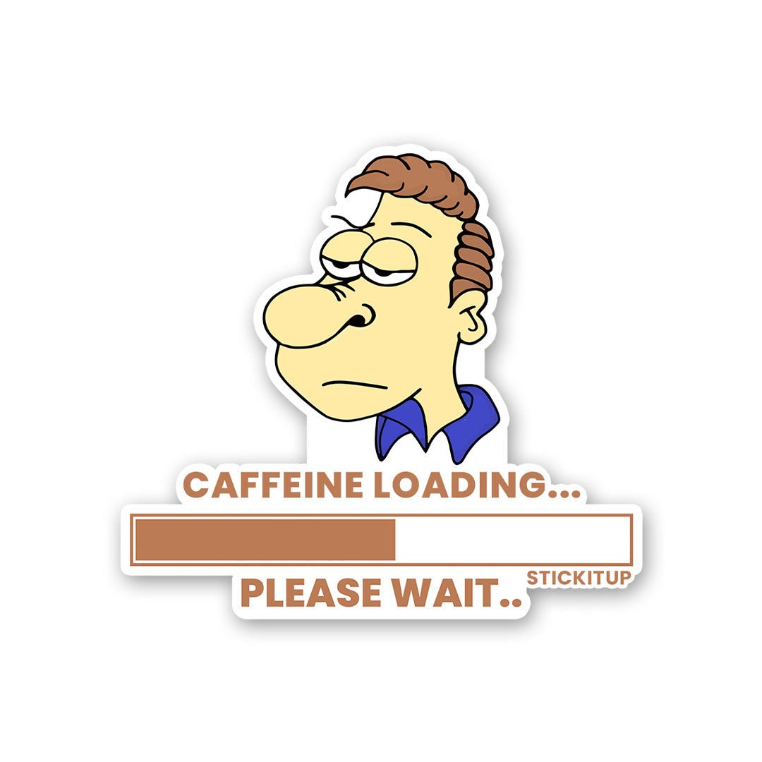Caffeine loading Sticker waterproof vinyl decal for laptop, bike, car & bottle