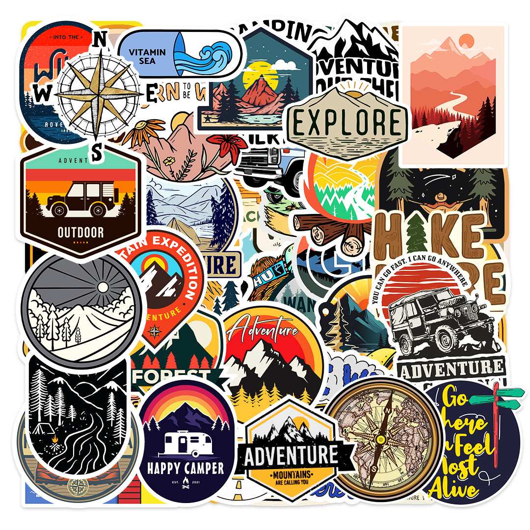 Camping Sticker Packs [50 sticker] - Sticker Packs | STICK IT UP