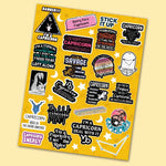 Capricon Mini Stickers Sheet waterproof vinyl decal for laptop, bike, car & bottle