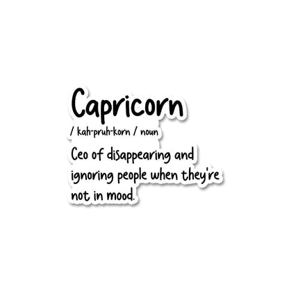 Capricorn Sticker waterproof vinyl decal for laptop, bike, car & bottle