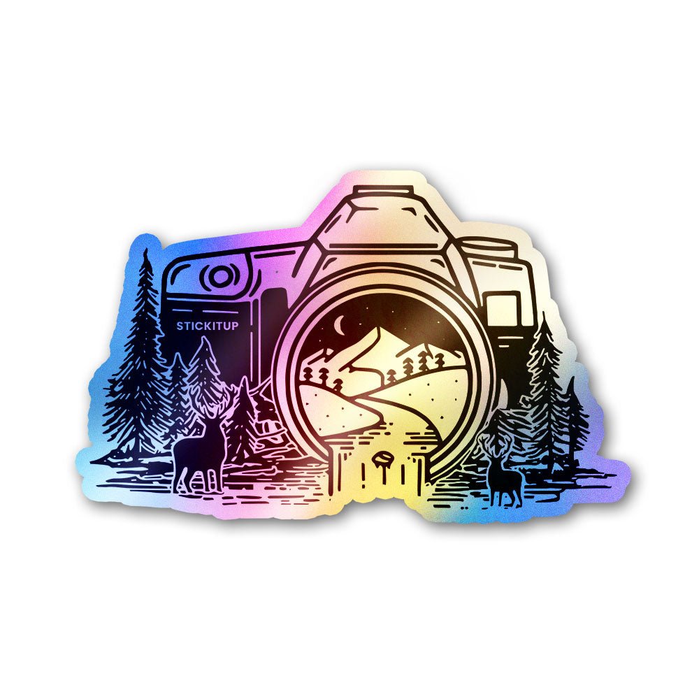 Capture The Wild Holographic Stickers waterproof vinyl decal for laptop, bike, car & bottle