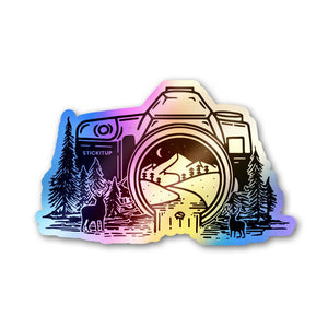Capture The Wild Holographic Stickers waterproof vinyl decal for laptop, bike, car & bottle