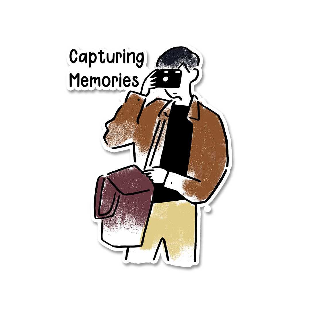 Capturing Memories Sticker waterproof vinyl decal for laptop, bike, car & bottle