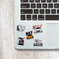 Car and Bike Mini Stickers Sheet waterproof vinyl decal for laptop, bike, car & bottle