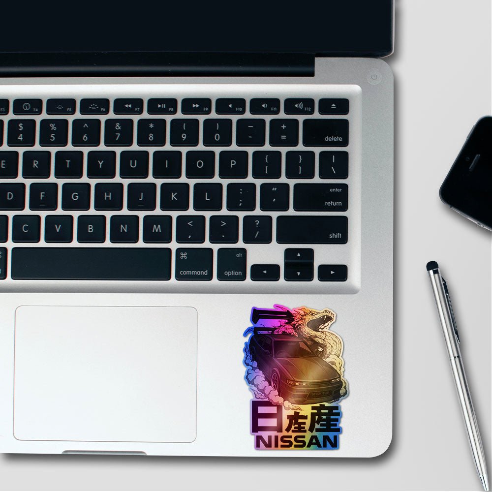 Car Silhouette Night Holographic Stickers - Holographic stickers | STICK IT UP