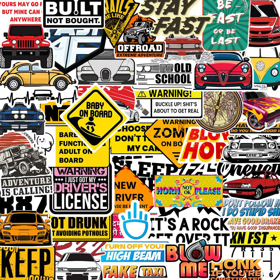 Car Sticker Packs [50 sticker] - Sticker Packs | STICK IT UP