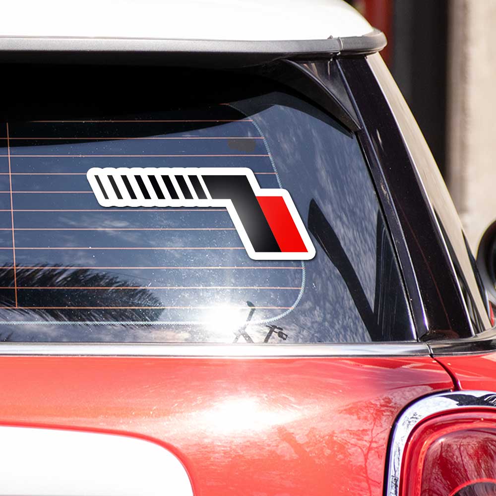 Car Stripes Bumper Sticker waterproof vinyl decal for laptop, bike, car & bottle