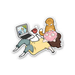 Cat Care Sticker waterproof vinyl decal for laptop, bike, car & bottle