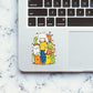 Cat Crew Sticker waterproof vinyl decal for laptop, bike, car & bottle